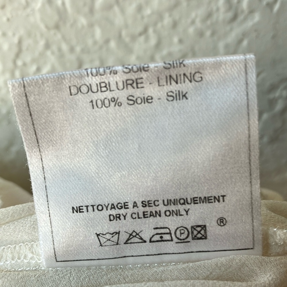 John Galliano 100% Silk White w. Sparkle Ruffle Maxi Dress PRICE FIXED women 4 - Picture 4 of 17